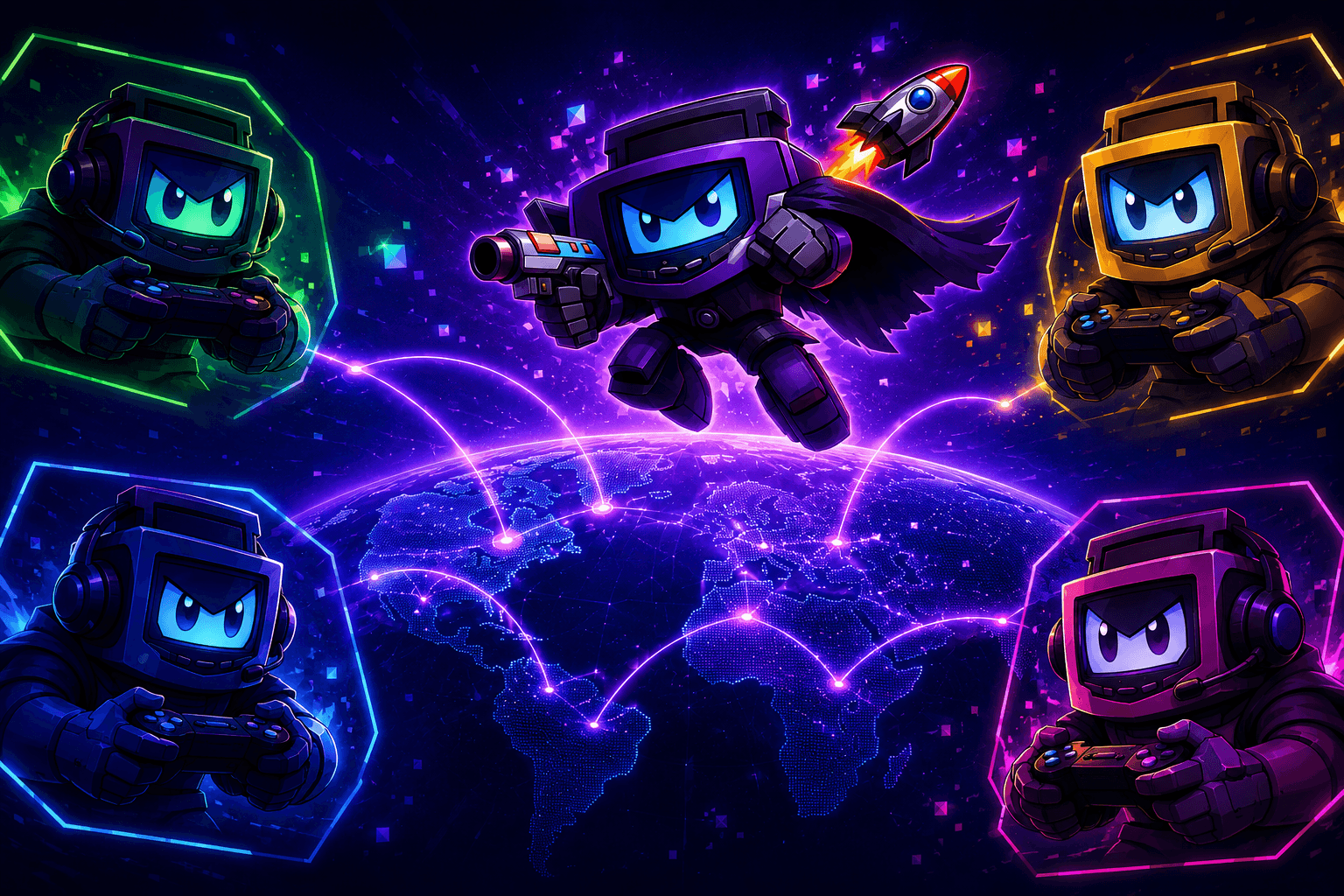 Shadowboy no-setup multiplayer artwork for playing retro games online with friends using an invite code